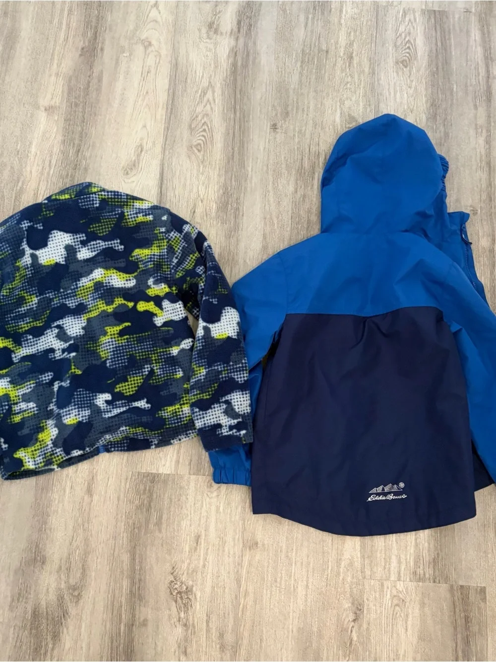 Eddie Bauer Youth 3-in-1 Jacket Blue Size Small 7/8 Windbreaker Fleece
